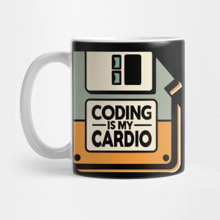 Coding Is My Cardio | Retro Hacker Style Mug